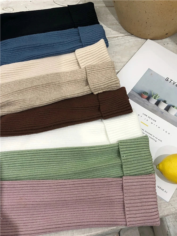 Turtleneck Sweater Korean Slim Pullover Jumper Knitted Sweater