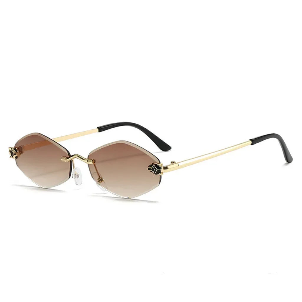 Diamond Shape Leopard Sunglasses
