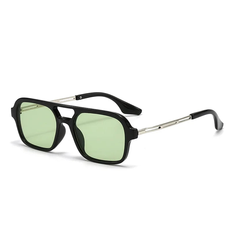 Vintage Metal Frame Square Sunglasses