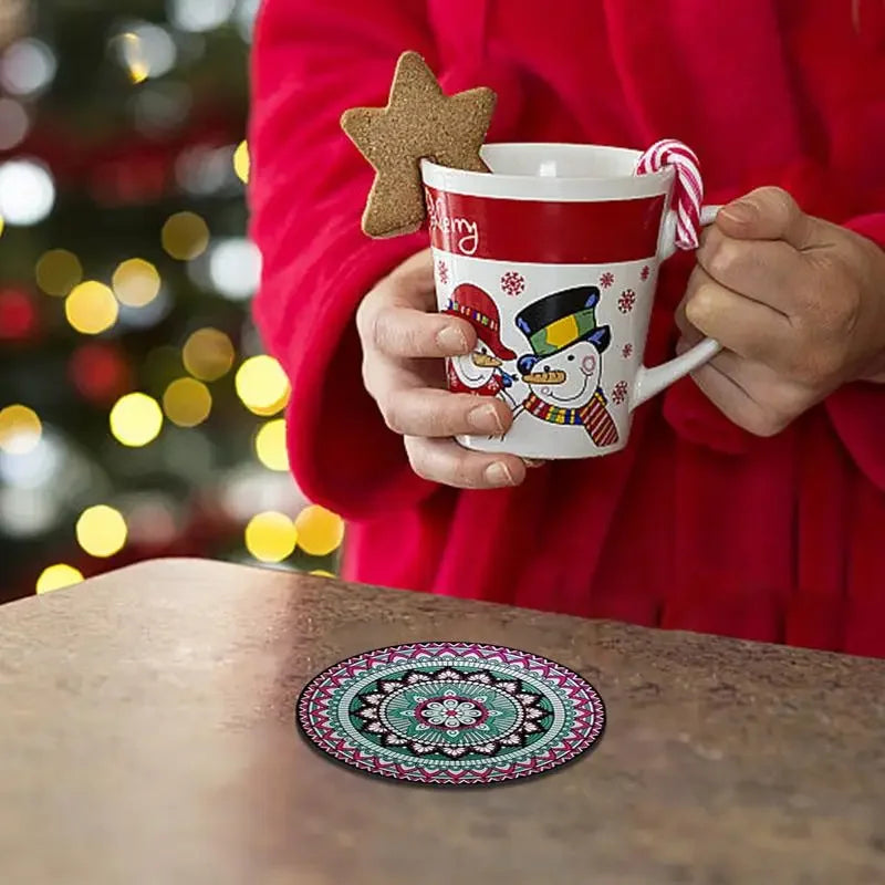 8PCS 10cm Wooden Coaster Teapot Mat