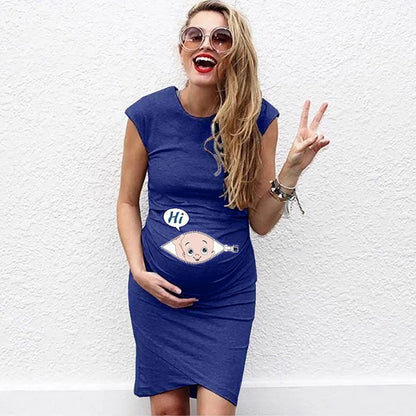 Cute Maternity Loose Maternity Plus Size Pregnant Dress