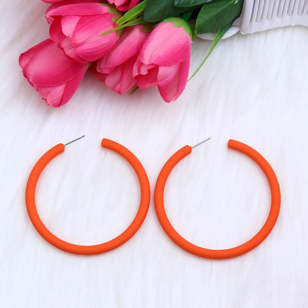Funny Acrylic Circular Earrings