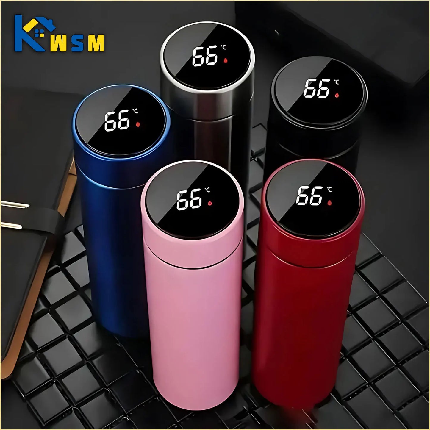 500ML Temperature Display Thermos Cup Stainless Steel Bottle