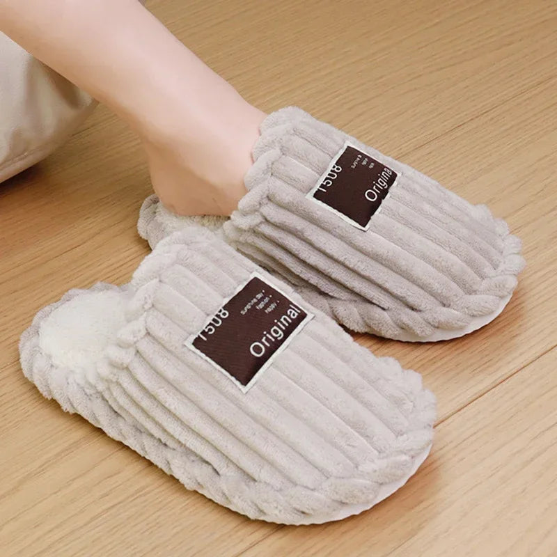 Warm Corduroy Comfort Cotton Slippers