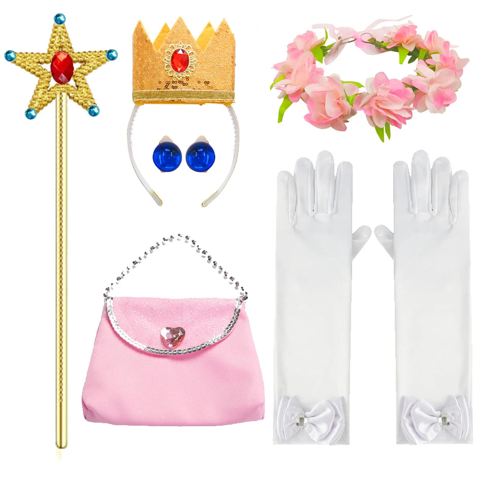 Peach Princess Daisy Cosplay Costume Rosalina Dress