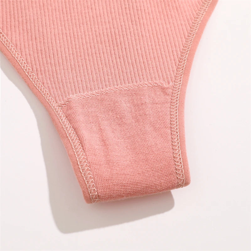 4Pcs Cotton Double Thin Belts Sexy Low Waist Lingerie