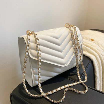 Small Square Crossbody Chain Bag