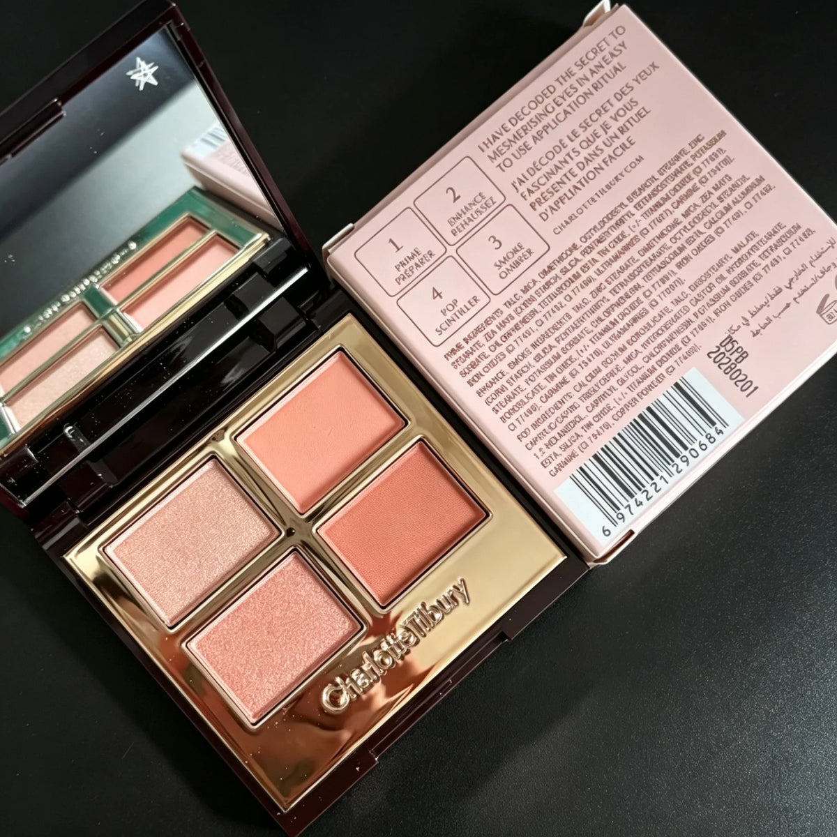 Charlotte Tilbury Luxury Palette Pillow Talk Lidschatten Palette Nude Pink 4 in 1