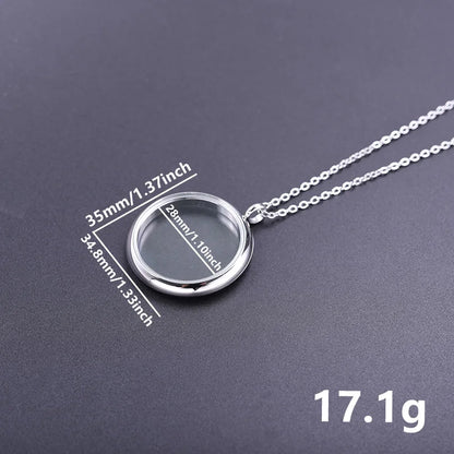 Twist Locket Pendant Photo Floating Charm Necklace