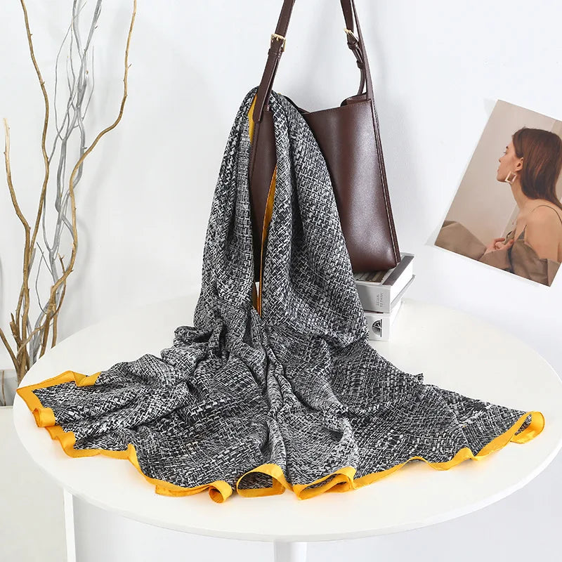 180*90cm Luxury Classic Sun Protection Silk Scarves Silk Shawl