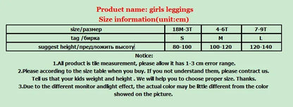 Autumn Winter Baby Girls Fleece Warm 10 Colors 1-10 Year Leggings