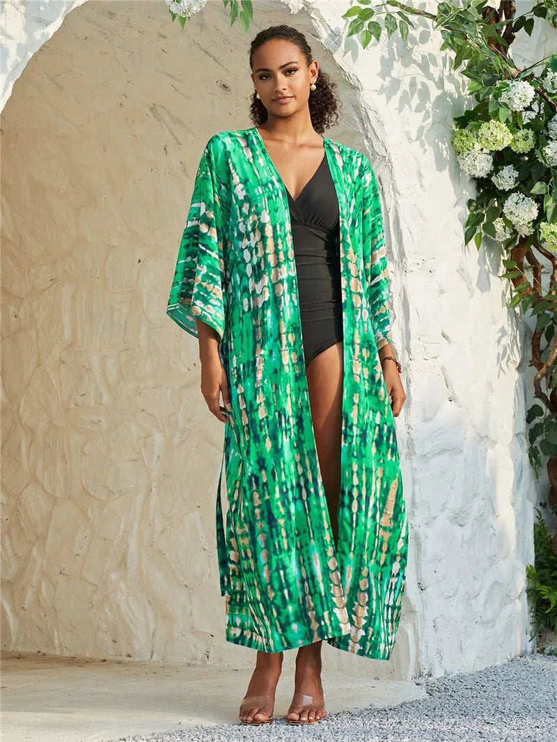 Long Kimono Swimsuit Cover up Outfits Bathing Suit