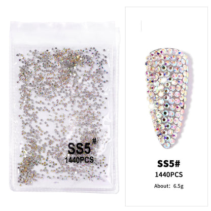 12Gird 3D Glass AB Crystal Nail Art Rhinestones Kit