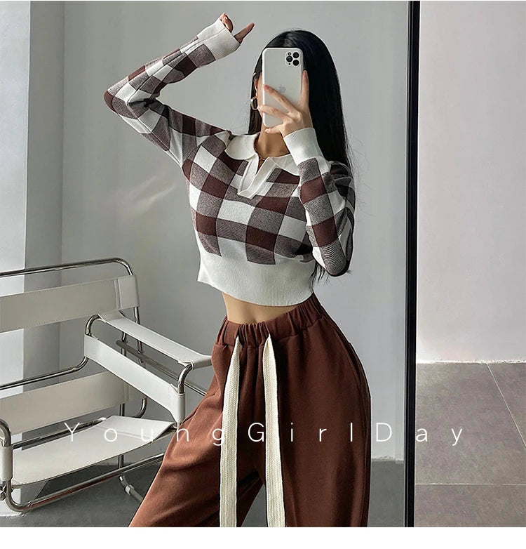 Autumn Vintage Knitting Long Sleeve Pullover Sweaters