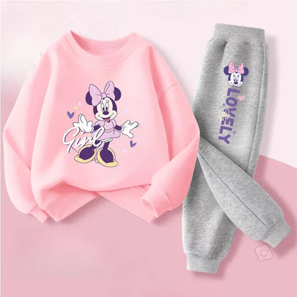 Baby Girls O Neck Sweatshirt Pants Thin Tracksuit Set