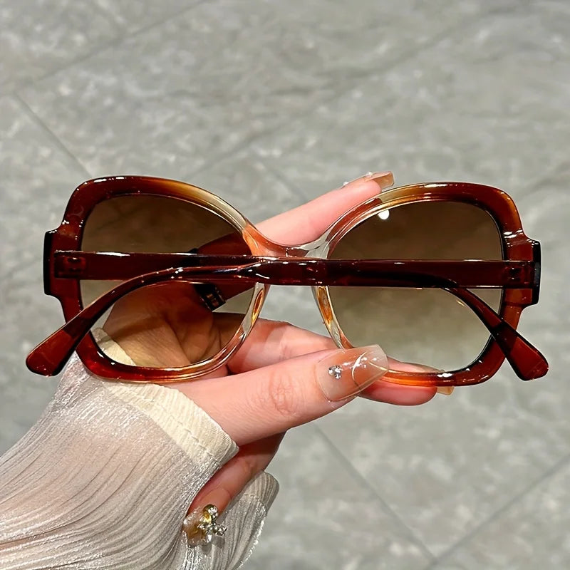 Oversized Oval Jelly Frame Sunglasses