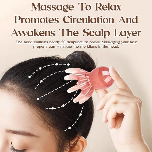 Octopus Head Massager Comb Head Meridian