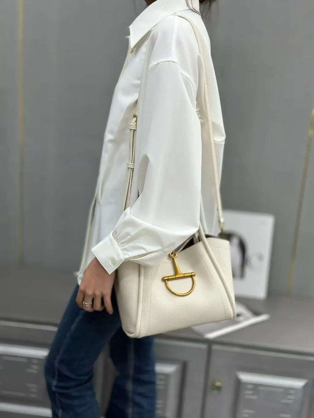 Minimalist Unique Leisure Business Diaper Leather Bags