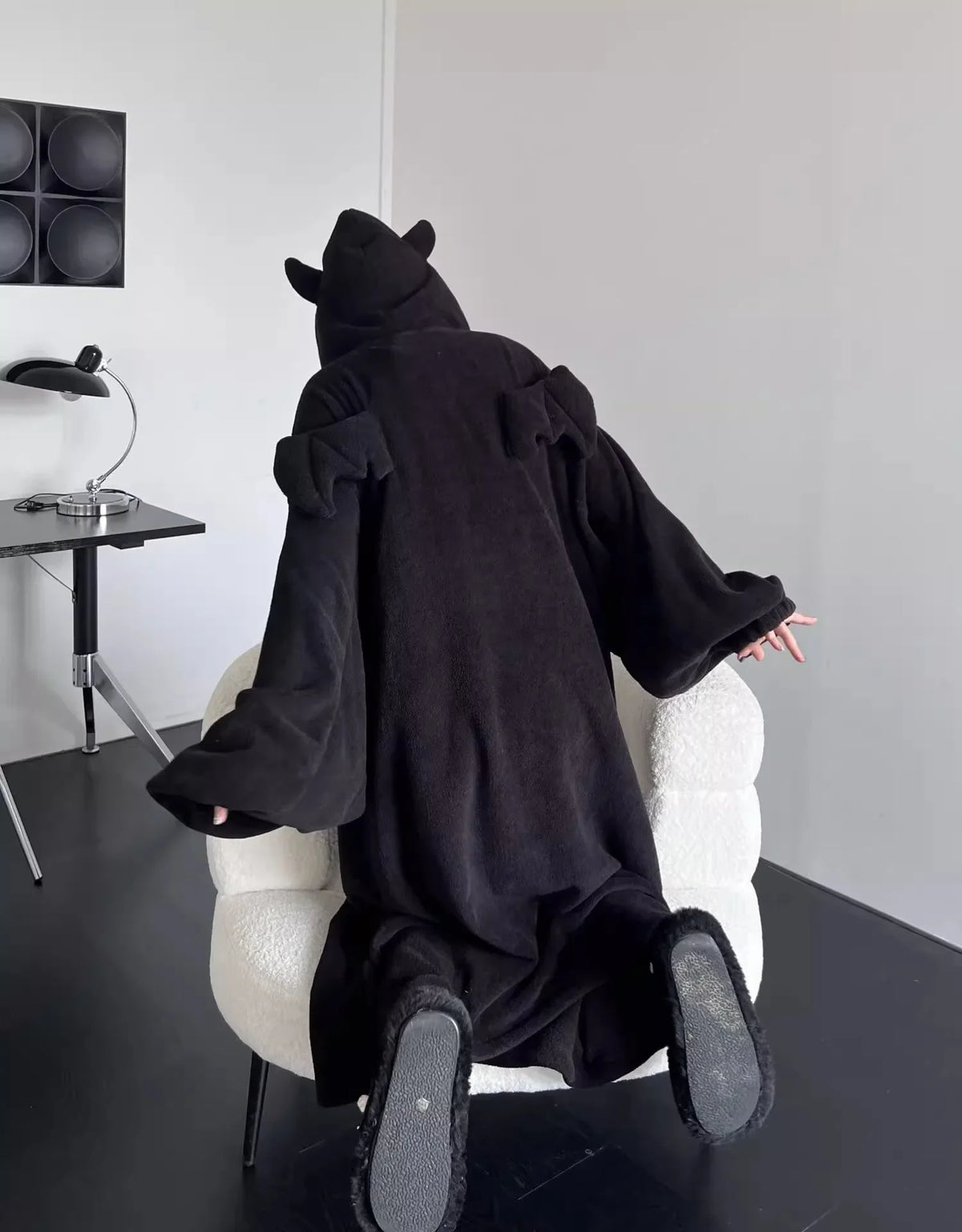 Thickened Padded Homewear Loose Oversized Hooded Dresses Pajamas