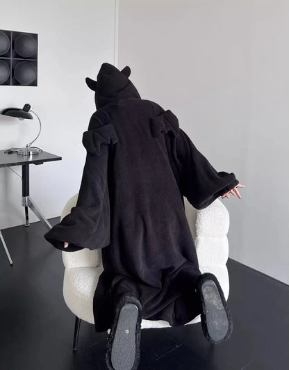 Thickened Padded Homewear Loose Oversized Hooded Dresses Pajamas