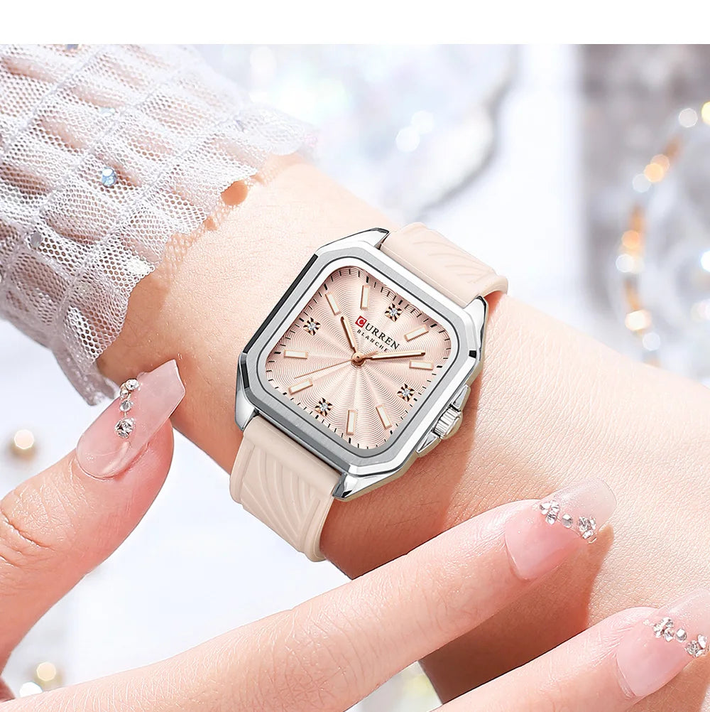 Minimalist Square Quartz Casual Sports Silicone Watches