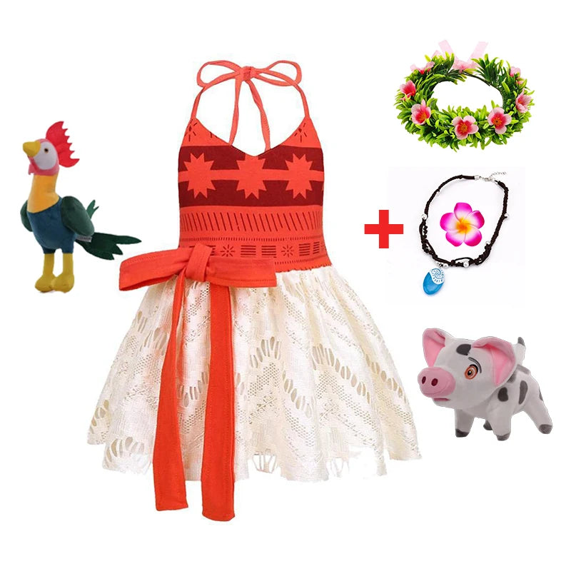 New Moana Costume Cosplay Toddler Dress