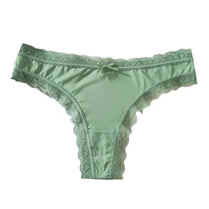 Ice Silk Cotton Crotch Low Waist Lingerie