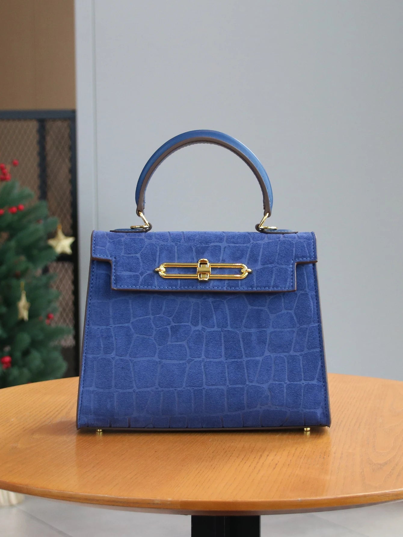 Frosted crocodile pattern high-end bag