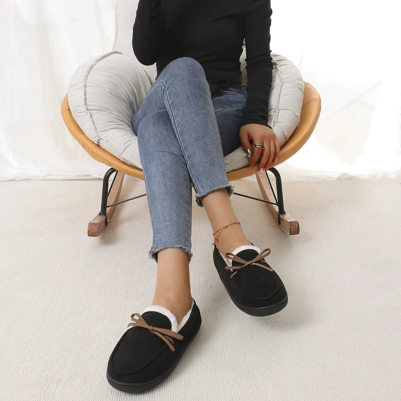 Anti-slip and Wear-resistant Closed-toe Cotton Casual Slippers