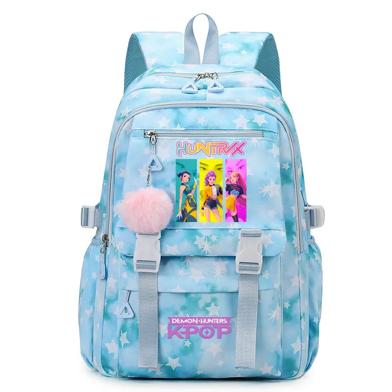 KPop Demon Hunters Print Student Backpack Large Capacity Schoolbag