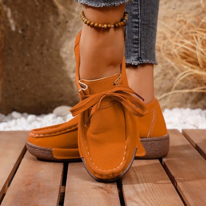Elegant Lace Up Thick Soled Casual Shoes