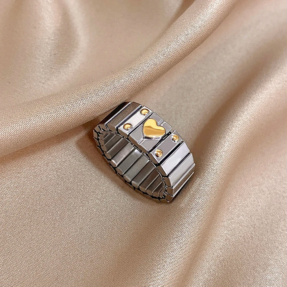 Gold Plated Stainless Steel Elastic Bangles Bracelet