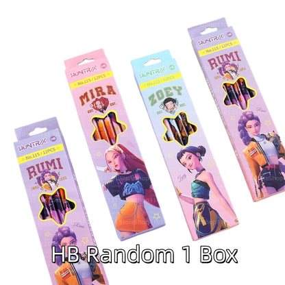 12Pcs/Box HB 2B Colored Pencils Smooth Writing Cute Anime Stationery