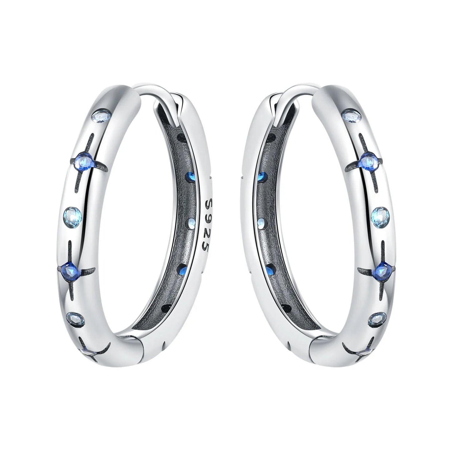 925 Sterling Silver Simple Gold U-shaped Earrings