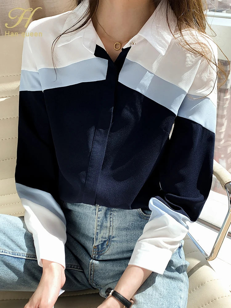 Chiffon Long Sleeve Casual Blouse Shirts