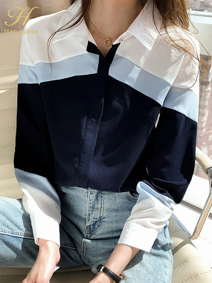 Chiffon Long Sleeve Casual Blouse Shirts
