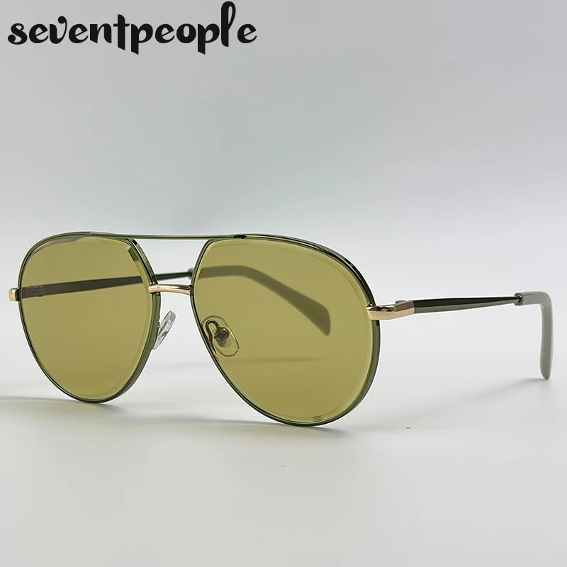 Oversized Pilot Big Double Bridge Beach Sunglasses