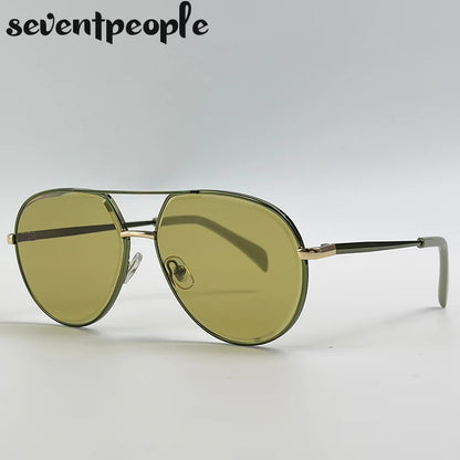 Oversized Pilot Big Double Bridge Beach Sunglasses