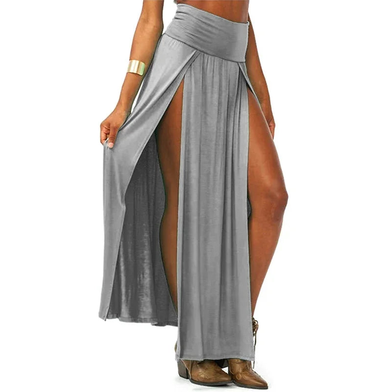 High Waisted Sexy Slits Long Maxi Skirt