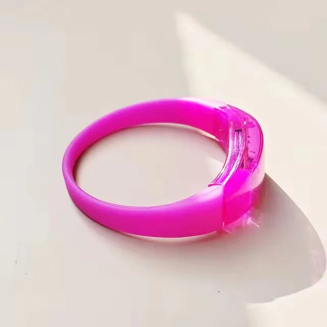 6pcs LED Voice Activated Sound Control Silicone Wristband