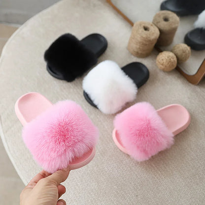 Warm Home Classic Versatile Soft Bottom Causal Fur Slippers