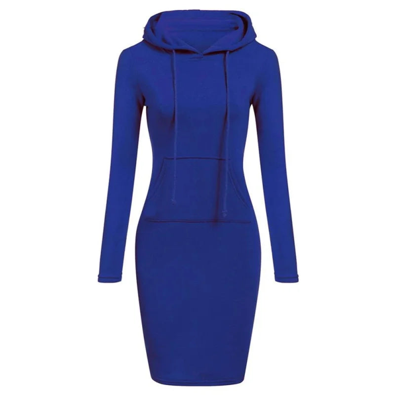 Hooded Sweatshirts Slim Long Sleeve Dress