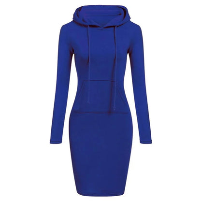 Hooded Sweatshirts Slim Long Sleeve Dress