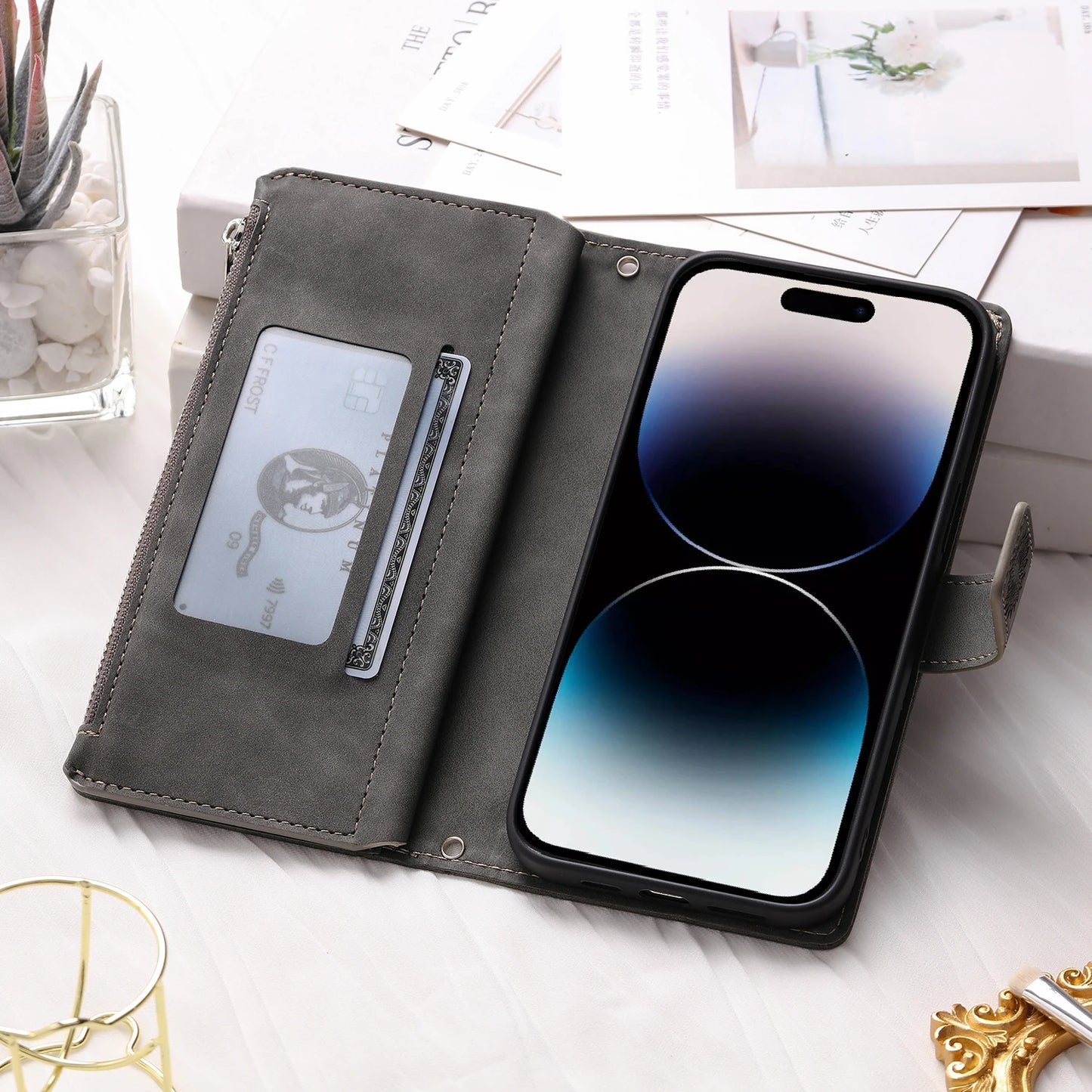 Leather Flip Case For Samsung Galaxy Phone Bag