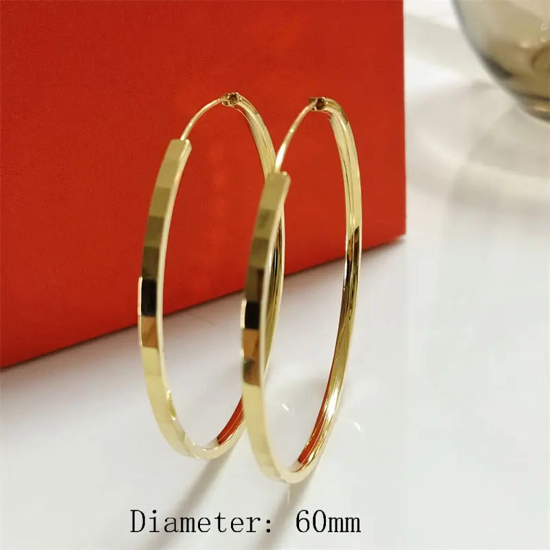 Senlissi 18K Gold Plated Hoop Earrings