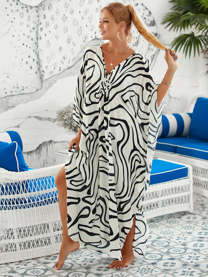 Kaftan Swimsuit Cover Up Oversized Long Beach Dress