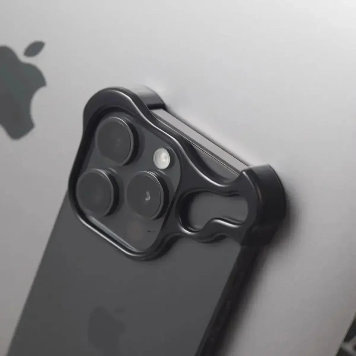 Irregular Metal Bumper Phone Case For IPhone Film Protect Bare Aluminum Shockproof Cover
