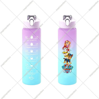 750ML PAW Patrols Gradient Color Water Cup Cartoon Print Drinking Bottle