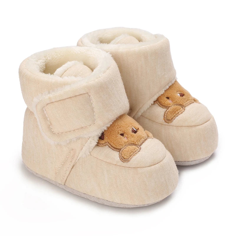 Winter Newborn Boys and Girls Cute Cartoon Cotton with Soft Sole and Warm Boots