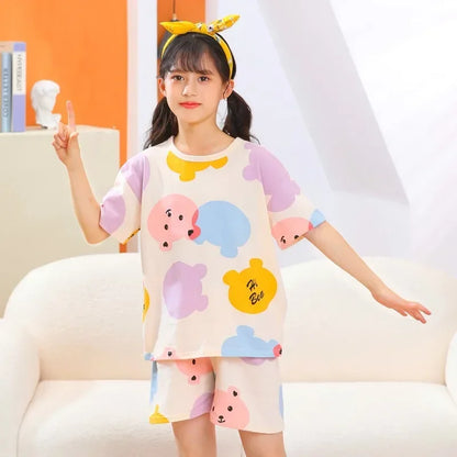 New Teens Baby Girl Cotton Pajamas Sets